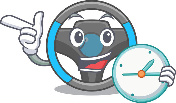 与时钟方向盘在字符的形状图片下载