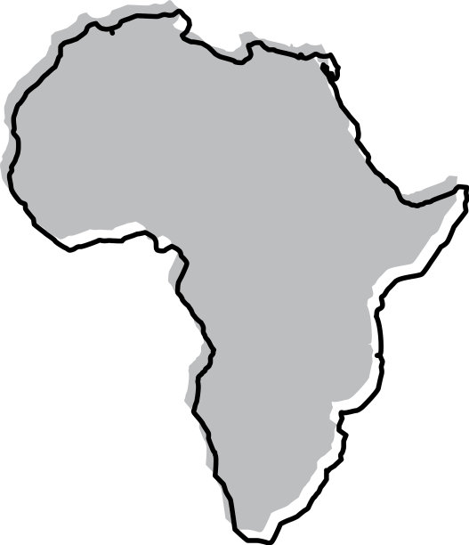 非洲地图孤立图标图片下载