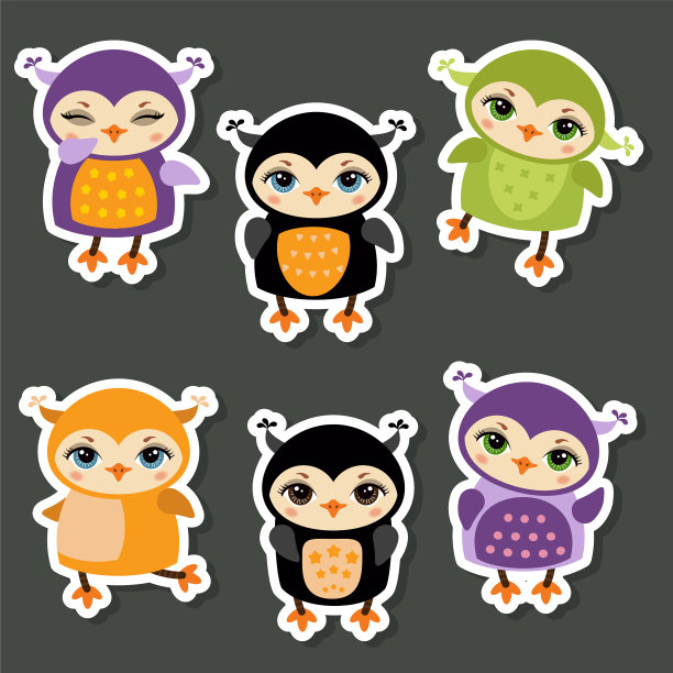 一群可爱的猫头鹰一群可爱的猫头鹰图片下载