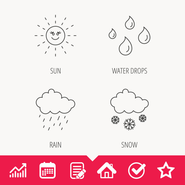 晴雨雪天气图标图片下载