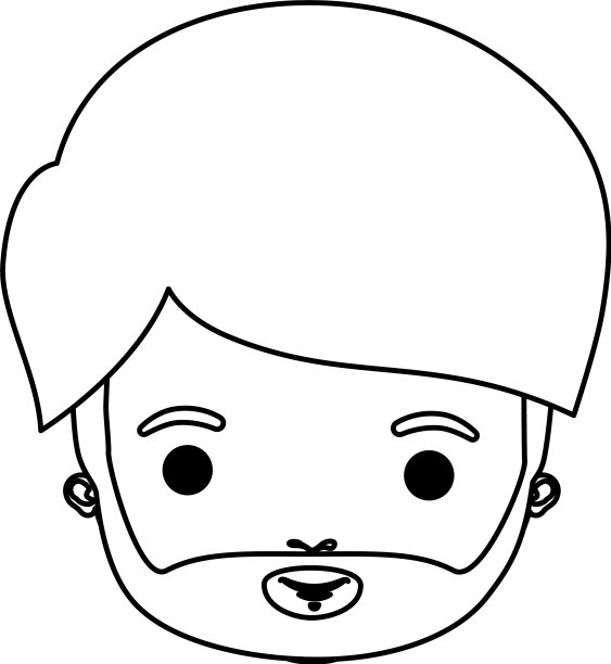 剪影特写正面观成熟男人与图片下载