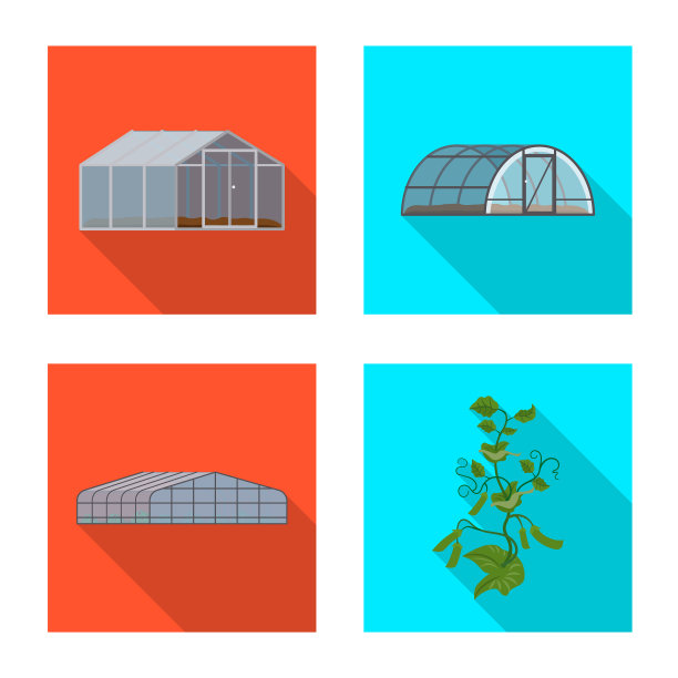 设计温室及植物标志套图片下载