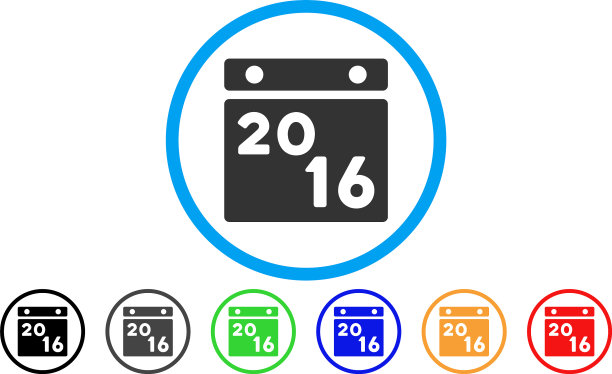 2016年日历圆角图标图片下载