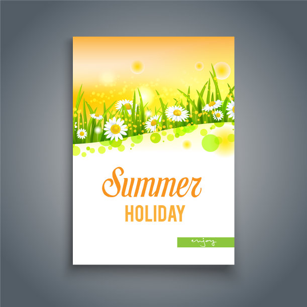 夏天黄色模板图片下载