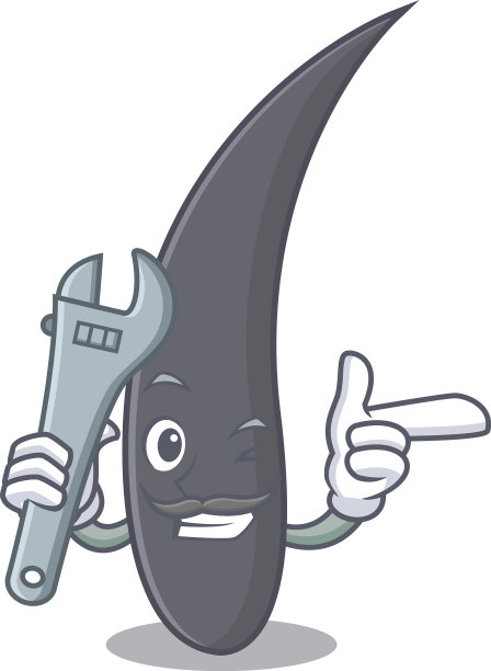 机修工发型吉祥物卡通风格图片下载