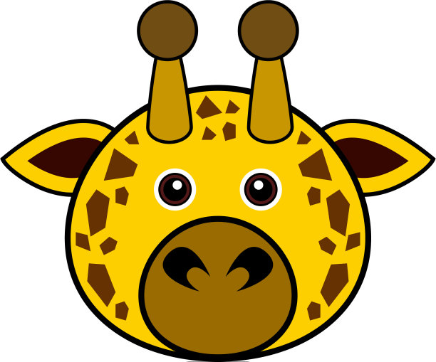 可爱的长颈鹿可爱的动物脸图片下载