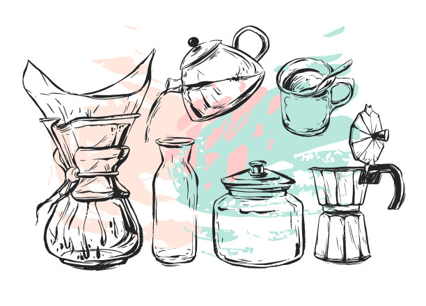 手绘图形逼真集与图片下载