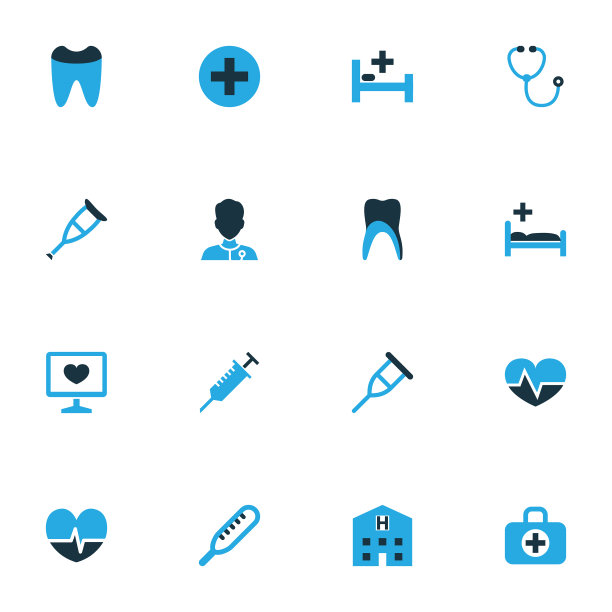 药物彩色图标集医师图片下载