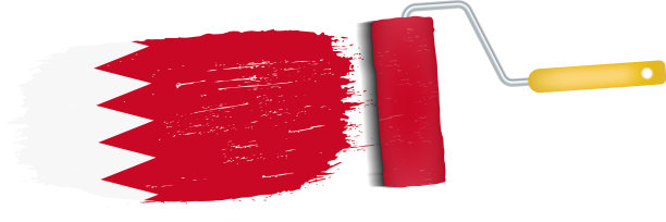 一笔与巴林国旗隔离图片下载