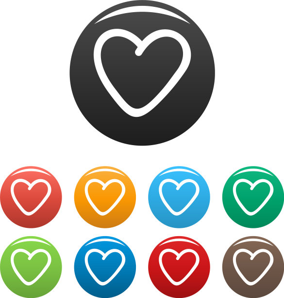 贪婪的心图标设置颜色图片下载