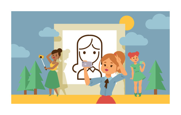 自拍女孩美丽的女人性格图片下载