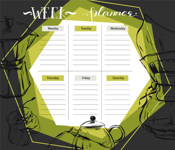 2017年日历及月度计划创意图片下载