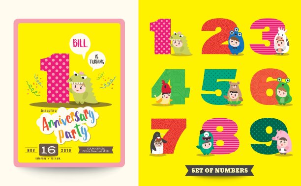 纪念小朋友的生日庆祝背景图片下载