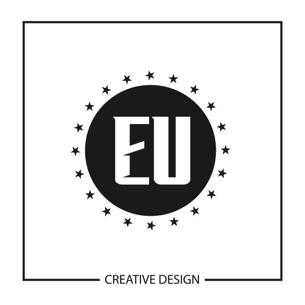 EU字母logo设计模板图片下载