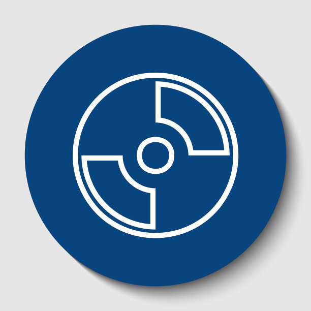 CD或DVD白色轮廓图标图片下载