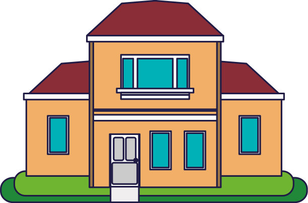 房产卡通孤立图片下载