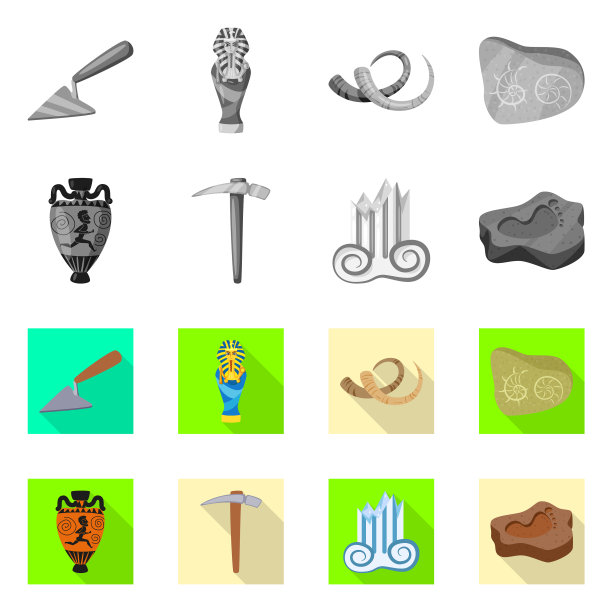 孤立的故事对象和物品符号图片下载