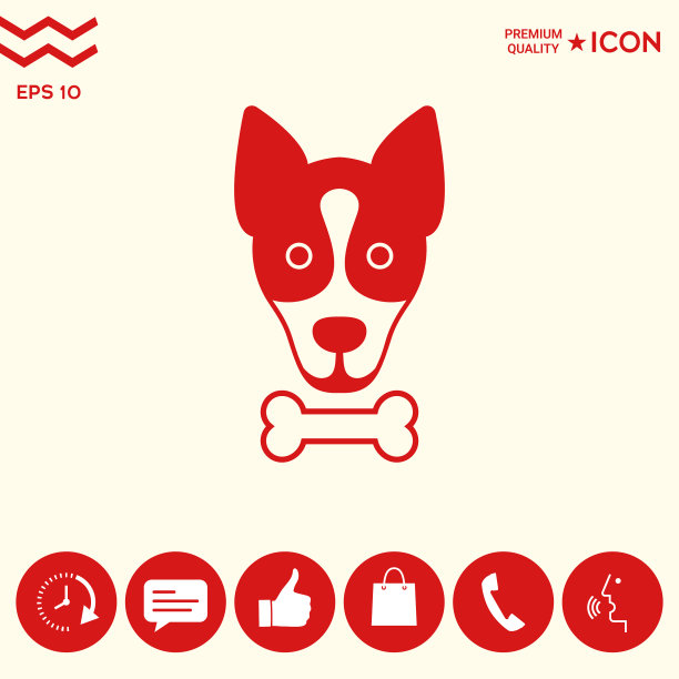 狗与骨标志标志保护标志图标图片下载