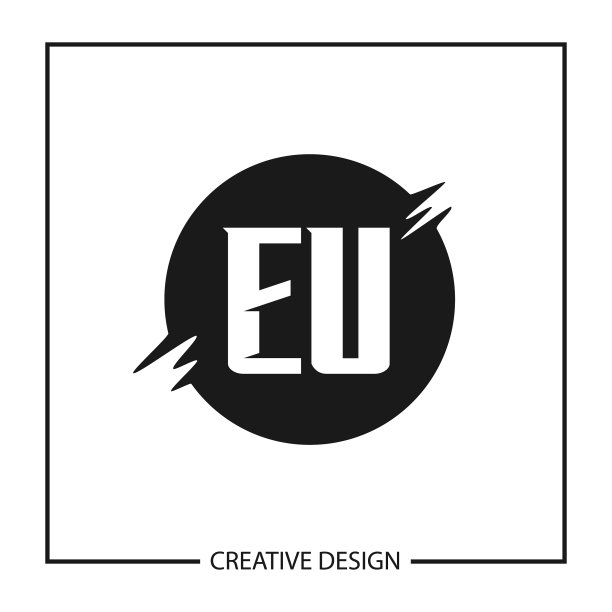 EU字母logo设计模板图片下载