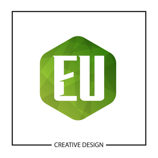 EU字母logo设计模板图片下载