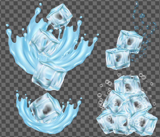 冰块和溅水图片下载