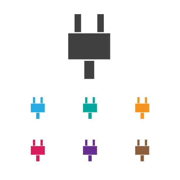 办公室符号的插头图标图片下载