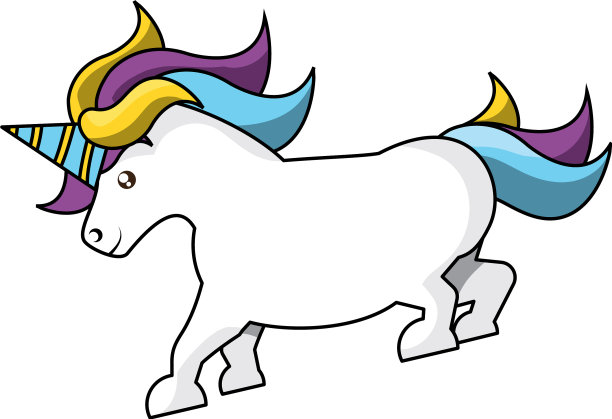 可爱的独角兽动画片图片下载