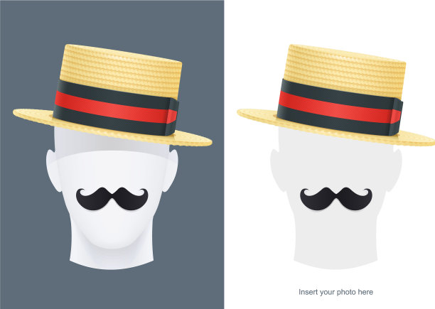 复古经典的草帽图片下载