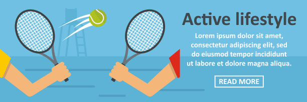 活跃的生活方式横幅水平概念图片下载