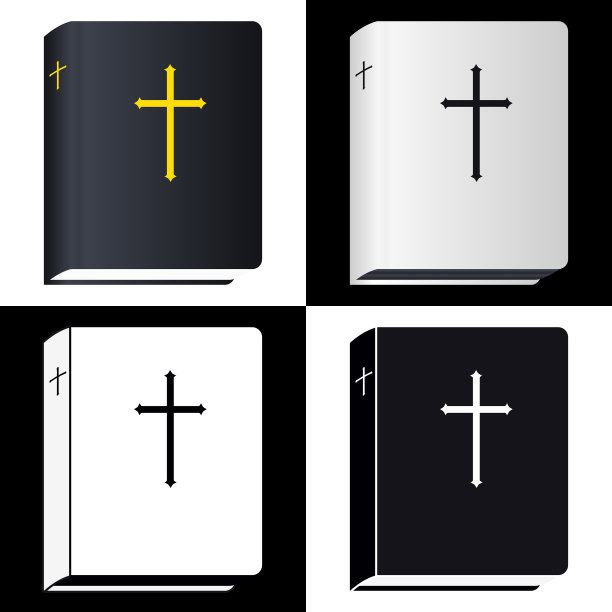 圣经书的象形图设置图标图片下载