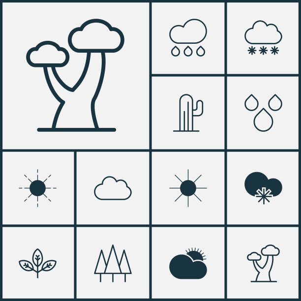 景观图标集雪暴太阳图片下载