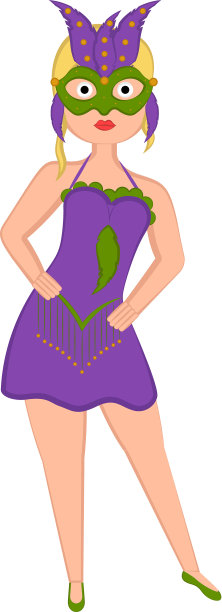 穿着狂欢节服装的女孩图片下载