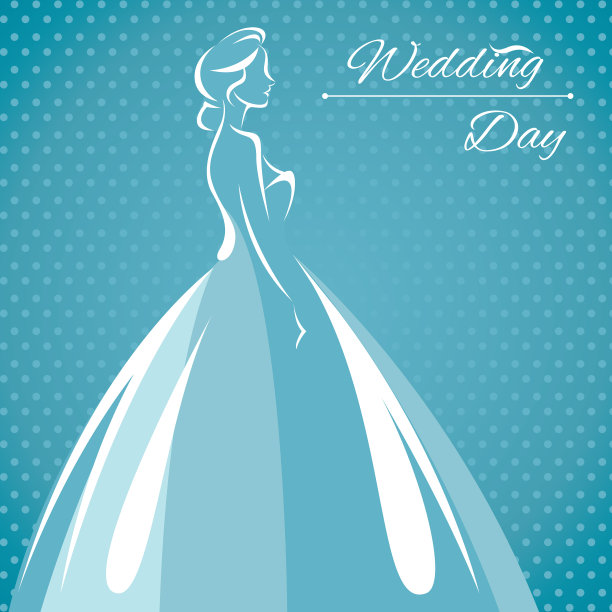 一个新娘的剪影图片下载