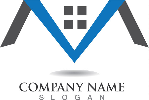 房地产和住宅建筑标志图标模板图片下载