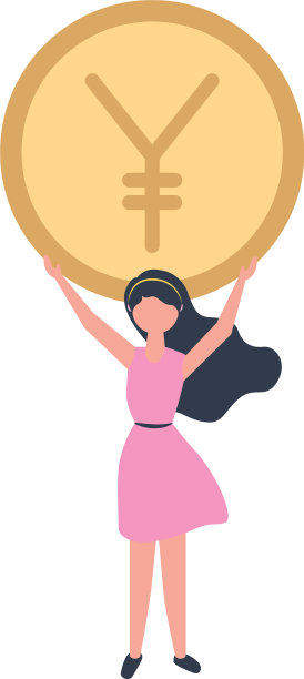 女人拿着日元硬币图片下载