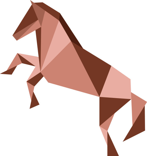 摘要低多边形马图标图片下载