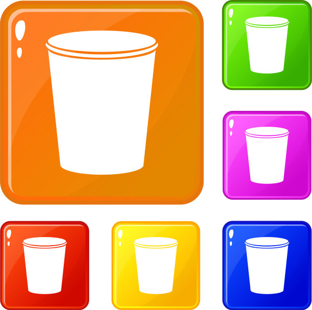 垃圾桶图标设置颜色图片下载