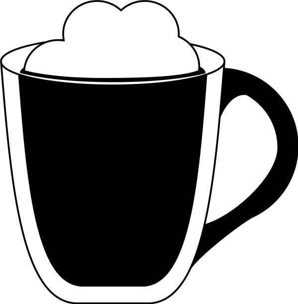 美味的黑白摩卡奇诺杯图片下载