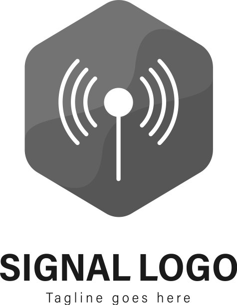 带有信号的信号logo模板设计图片下载