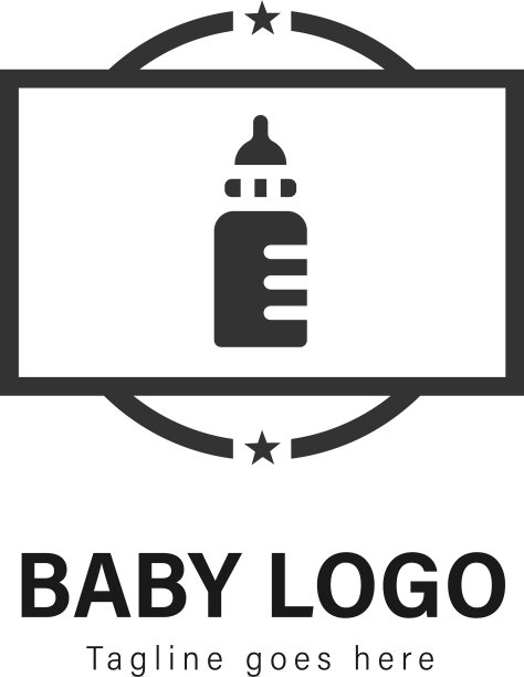 宝宝标志模板设计，宝宝标志具有现代感图片下载