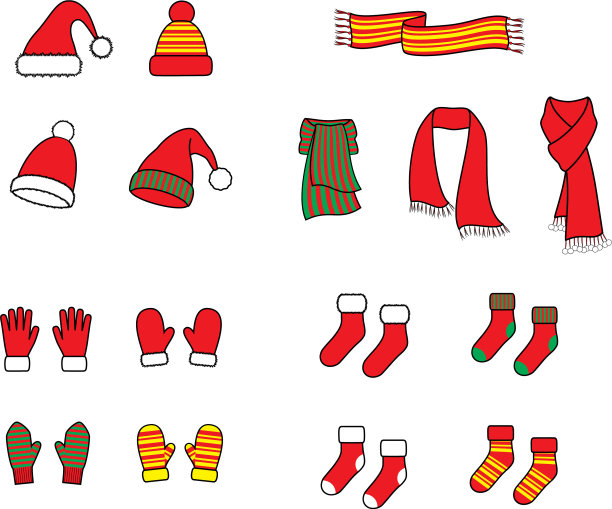 编织圣诞帽围巾手套连指手套图片下载