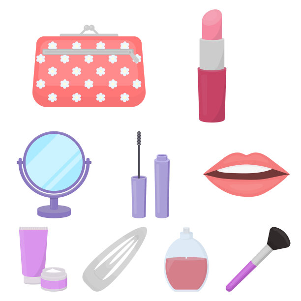 化妆集图标在卡通风格大收集图片下载