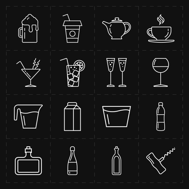 现代酒吧图标图片下载