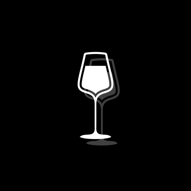 扁平风格葡萄酒杯图标图片下载