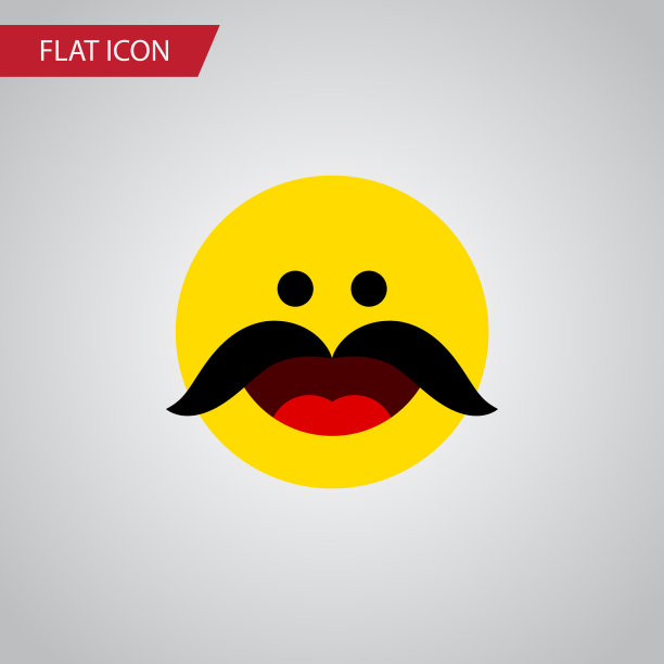 孤须扁平图标欢快图片下载