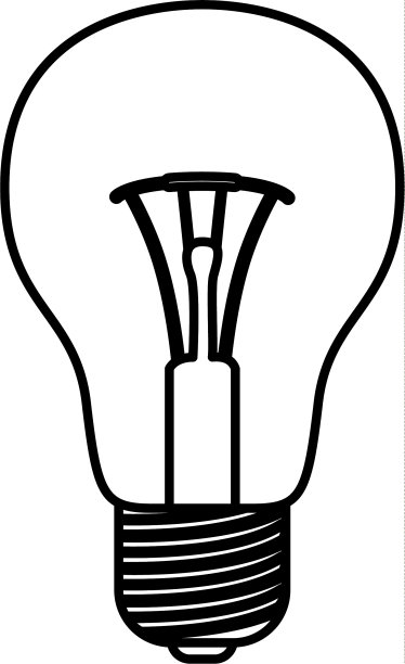 monochrome silhouette of light bulb icon图片下载