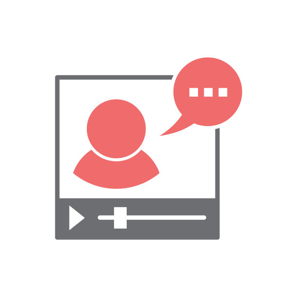 视频博客图标在白色的背景图片下载