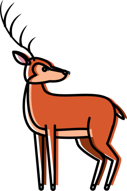 驯鹿动物卡通图片下载