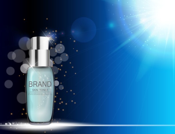 广告或杂志的爽肤瓶模板图片下载