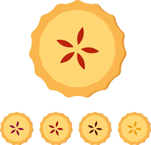 有不同水果馅的自制派图片下载